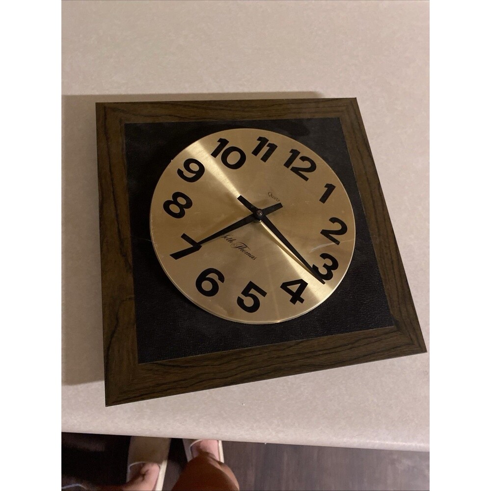 Seth Thomas  Wall Clock MCM Vintage Diamond Square